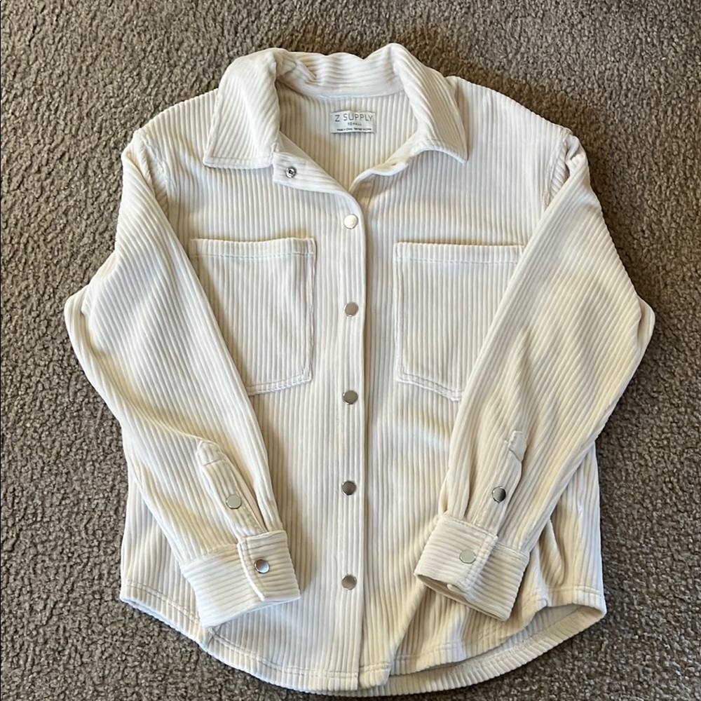 Z Supply Cream Utility Jacket